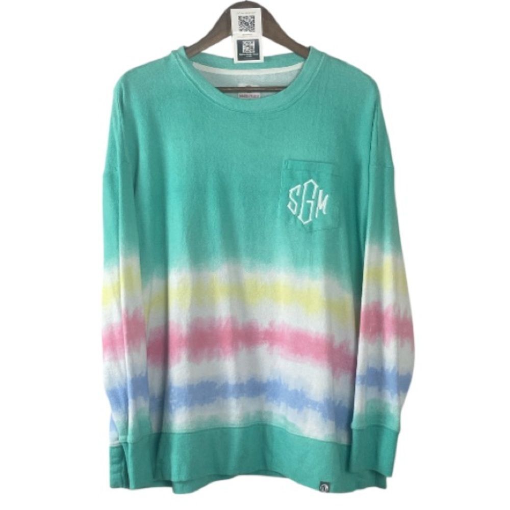 Marley Lilly Colorful Tie-Dye Long Sleeve Shirt// XL
